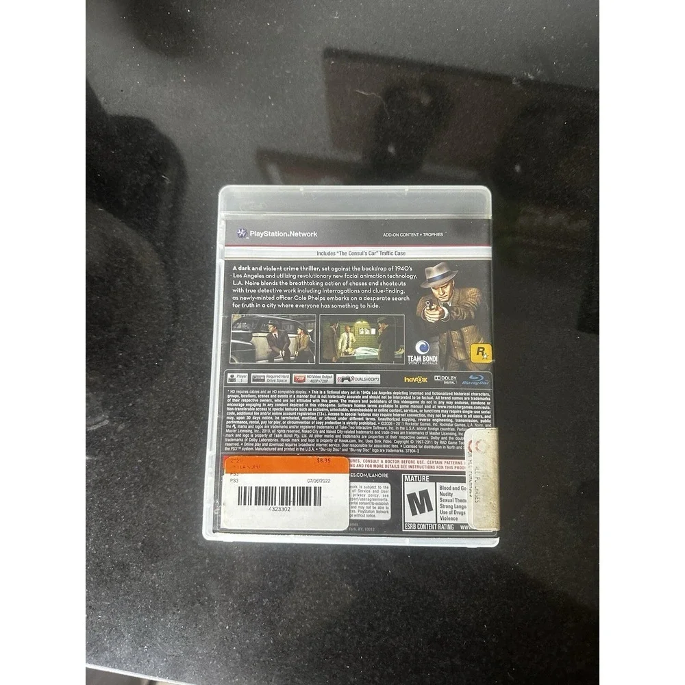 L.A. Noire Rockstar Sony PlayStation 3 PS3 2011 Complete Tested